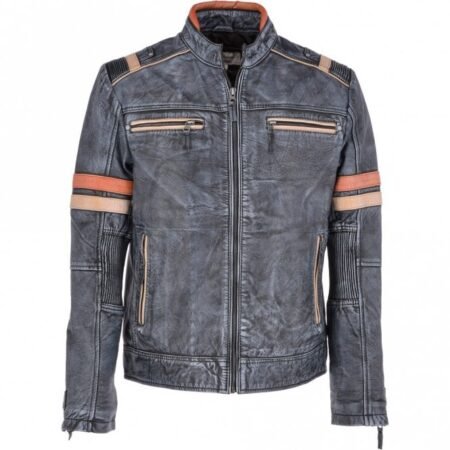 Vintage Leather Biker Jacket
