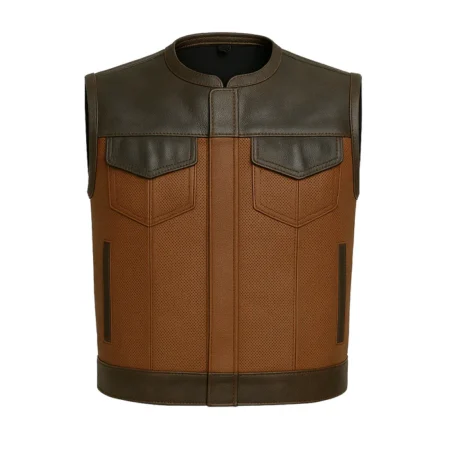 Coalhide - Men's Two-Tone Leather Motorcycle Vest