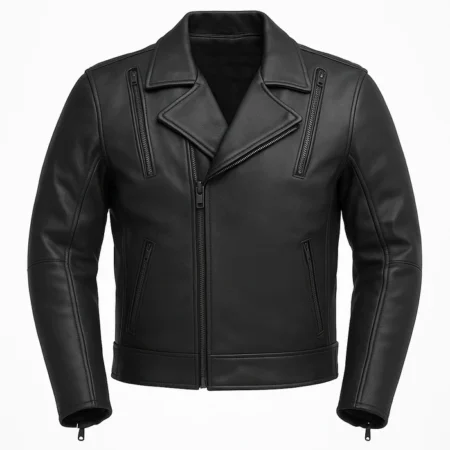Scarlet Steel Men's Motorcycle Leather Jacket