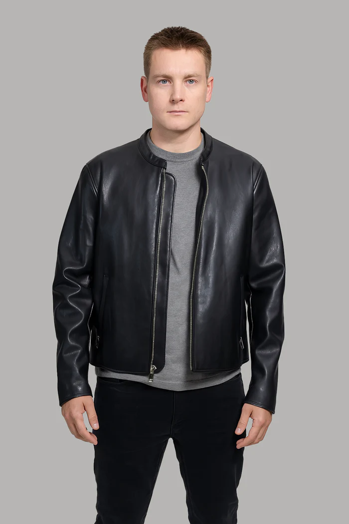 Logan Men's Vegan Leather Jacket - Image 4