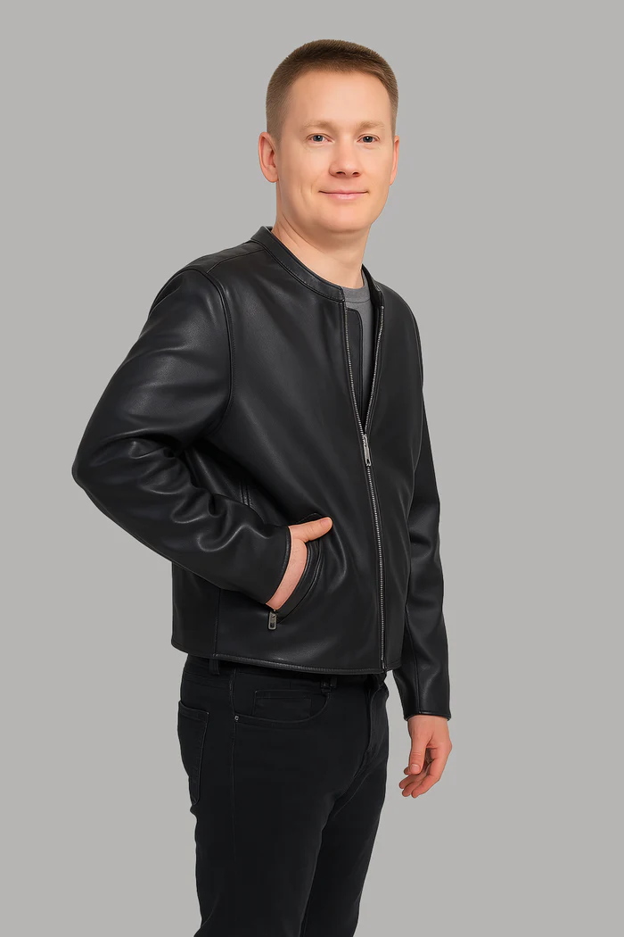 Logan Men's Vegan Leather Jacket - Image 8