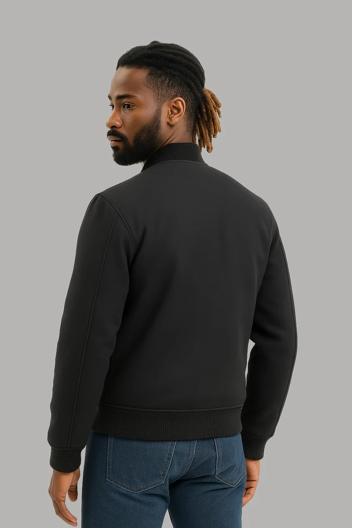 Troy Classic Men's Leather bomber Jacket - Image 2