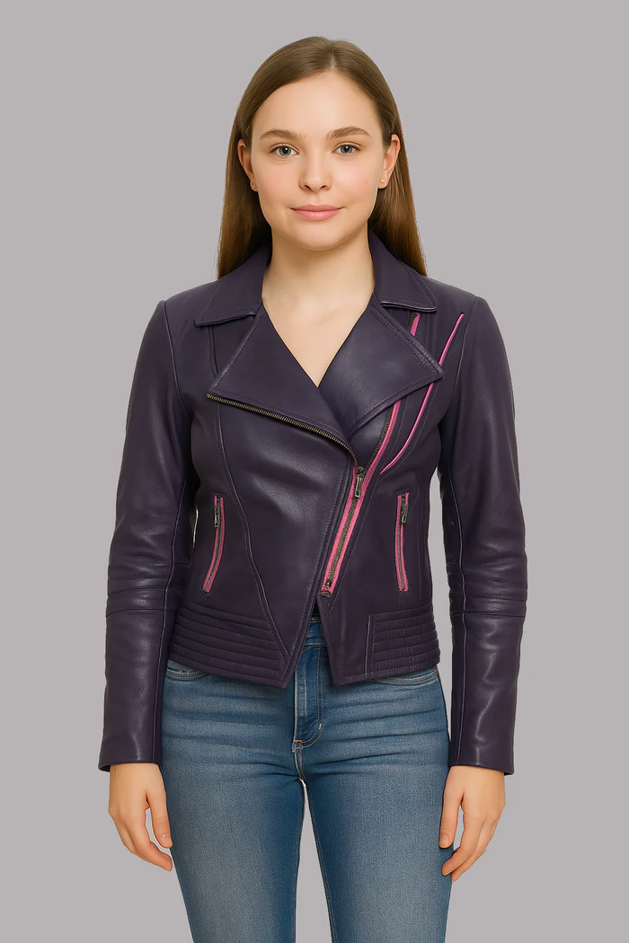 Blaire Burn Women's Fashion Leather Jacket - Image 4