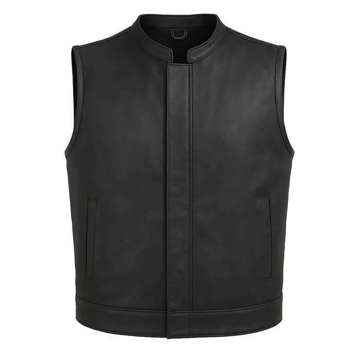 Darkhaven Men's Moto Club Leather Vest