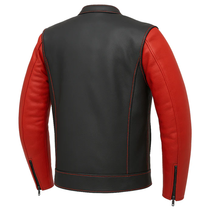 Inferno Edge Men's Moto Leather Jacket - Image 2