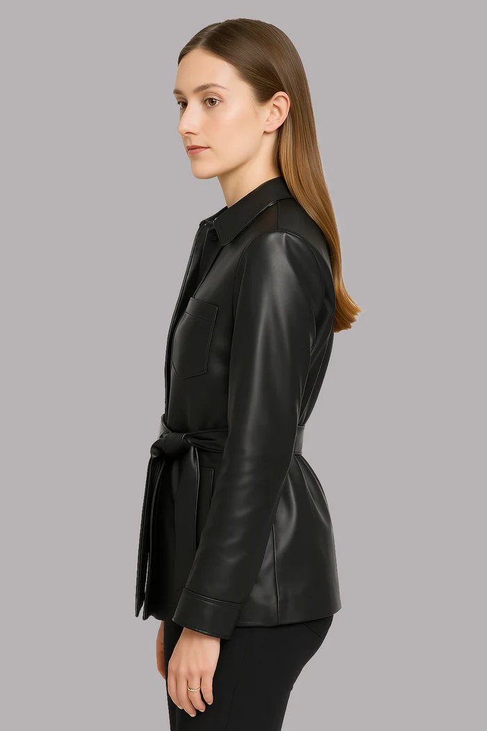 Janessa Luxe Women's Fashion Leather Jacket - Image 2