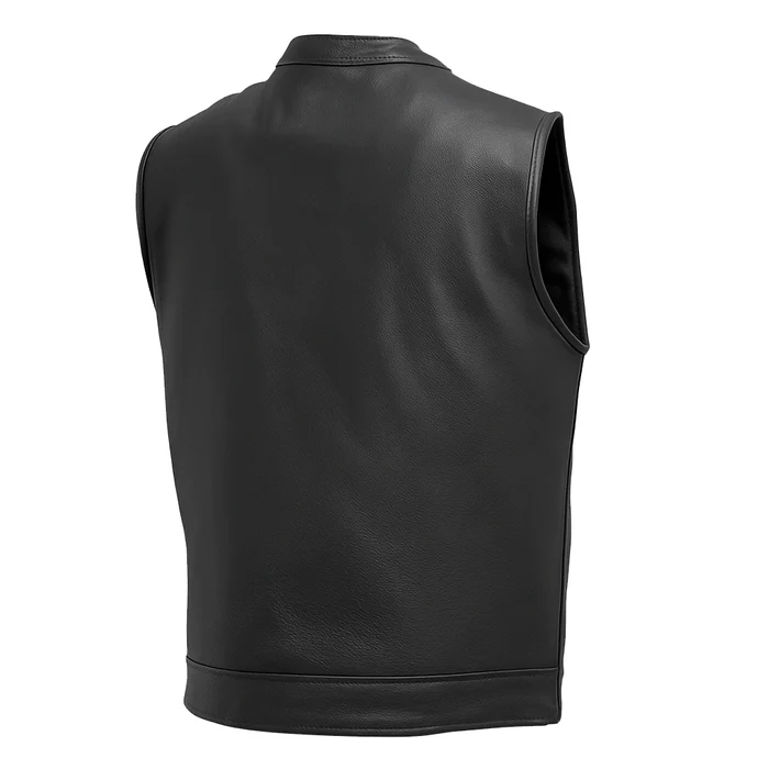 Darkhaven Men's Moto Club Leather Vest - Image 2