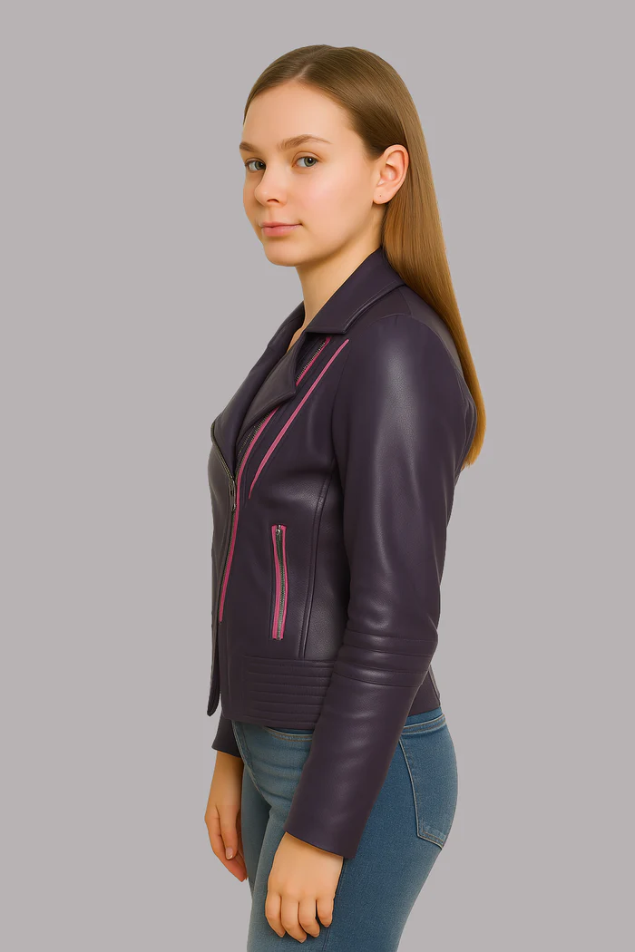 Blaire Burn Women's Fashion Leather Jacket - Image 5
