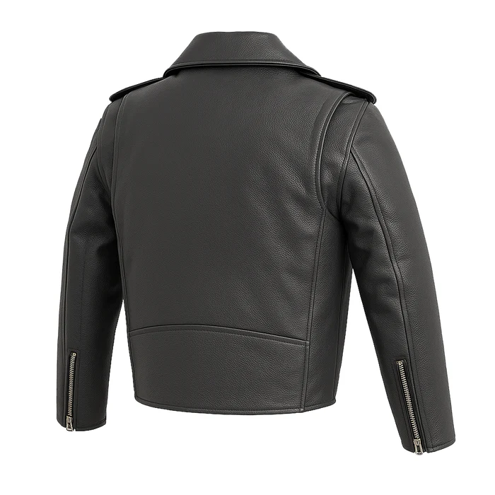 Mini Little Rebel Rider Kids Leather Biker Jacket - Image 2