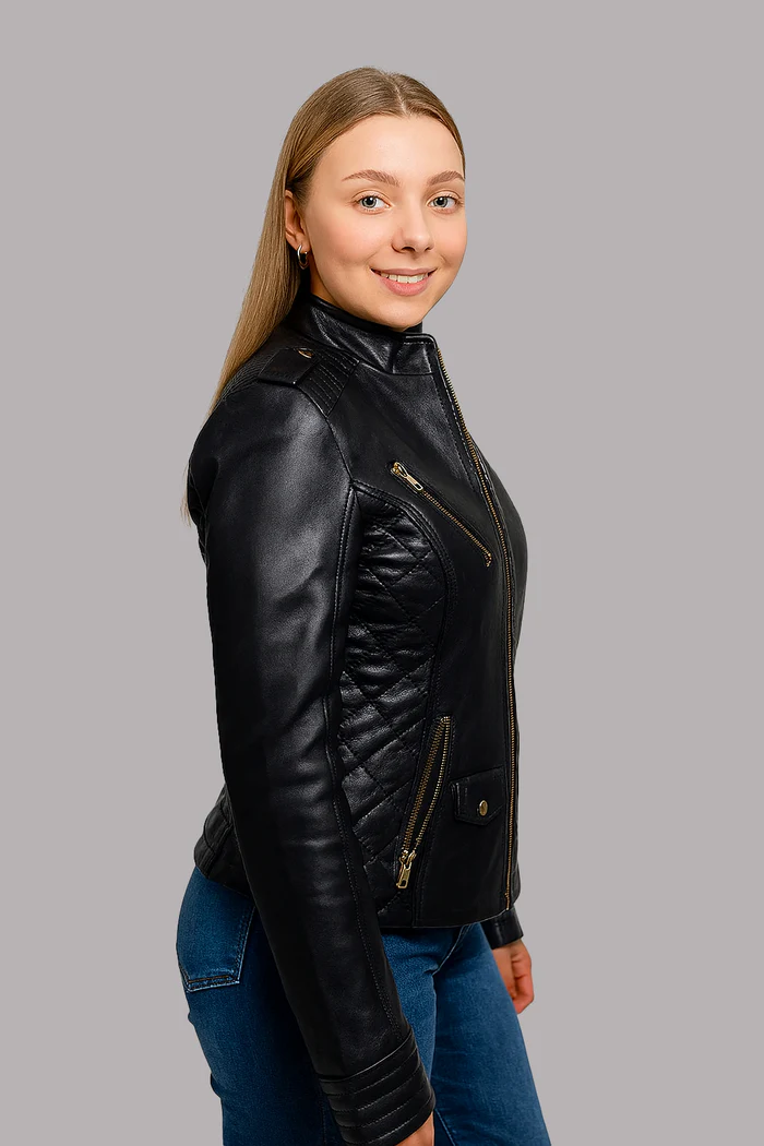 Mirielle Skin Womens Fashion Leather Jacket - Image 6