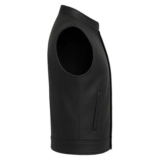 Darkhaven Men's Moto Club Leather Vest - Image 3