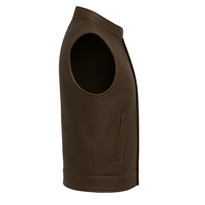 Darkhaven Men's Moto Club Leather Vest - Image 11