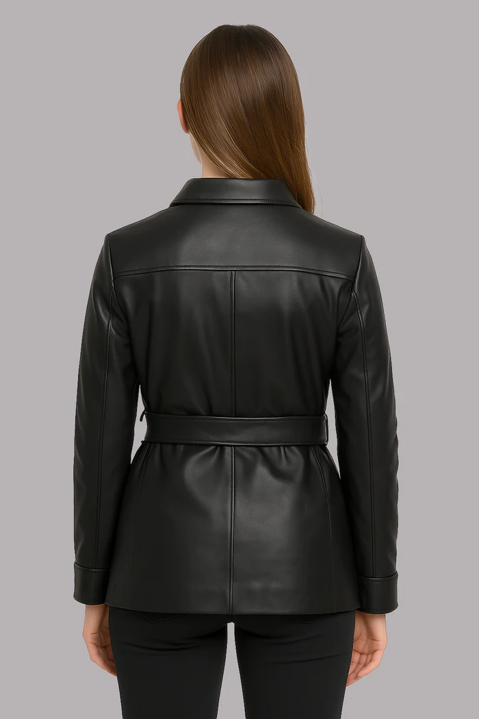 Janessa Luxe Women's Fashion Leather Jacket - Image 3