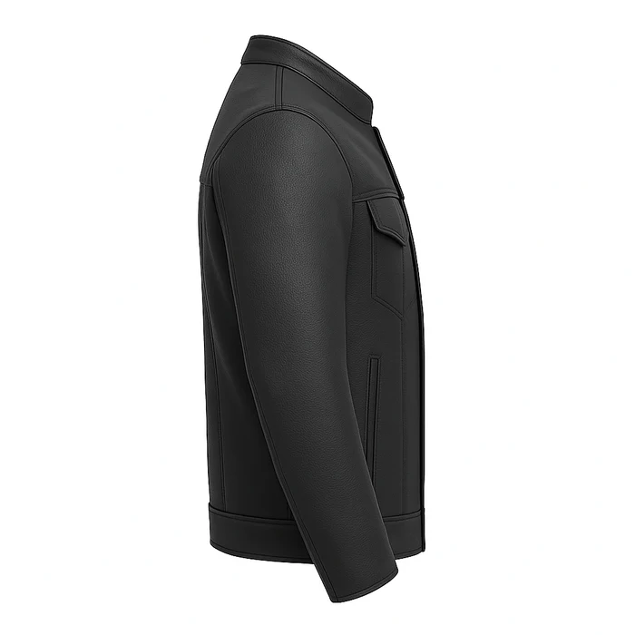 Stealth Commander Men's Motorcycle Leather Jacket - Image 3