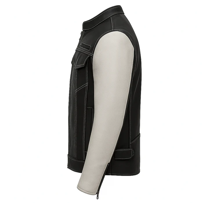 Inferno Edge Men's Moto Leather Jacket - Image 11