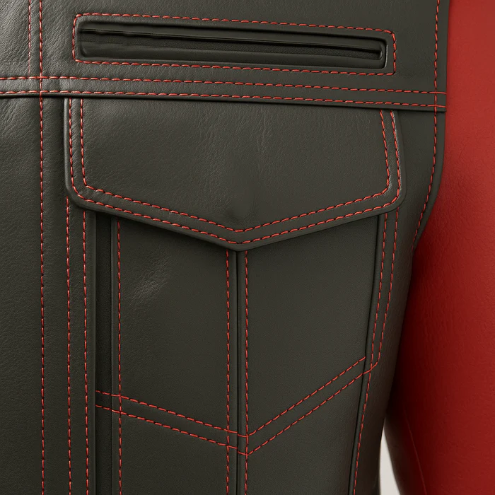 Inferno Edge Men's Moto Leather Jacket - Image 4