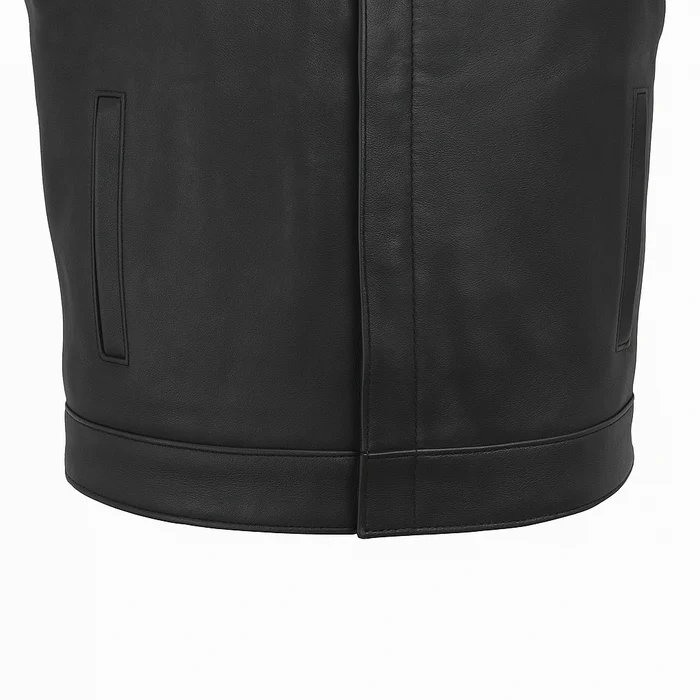 Darkhaven Men's Moto Club Leather Vest - Image 4