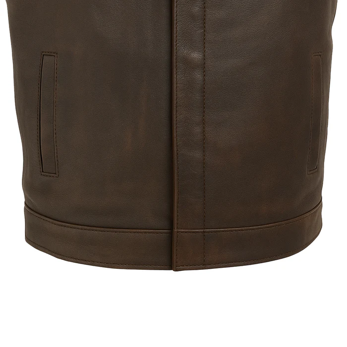 Darkhaven Men's Moto Club Leather Vest - Image 12