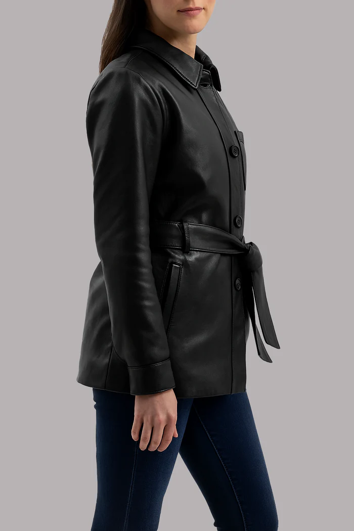 Janessa Luxe Women's Fashion Leather Jacket - Image 5