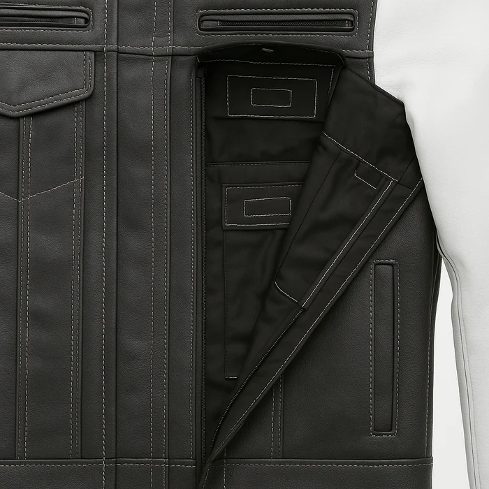 Inferno Edge Men's Moto Leather Jacket - Image 13