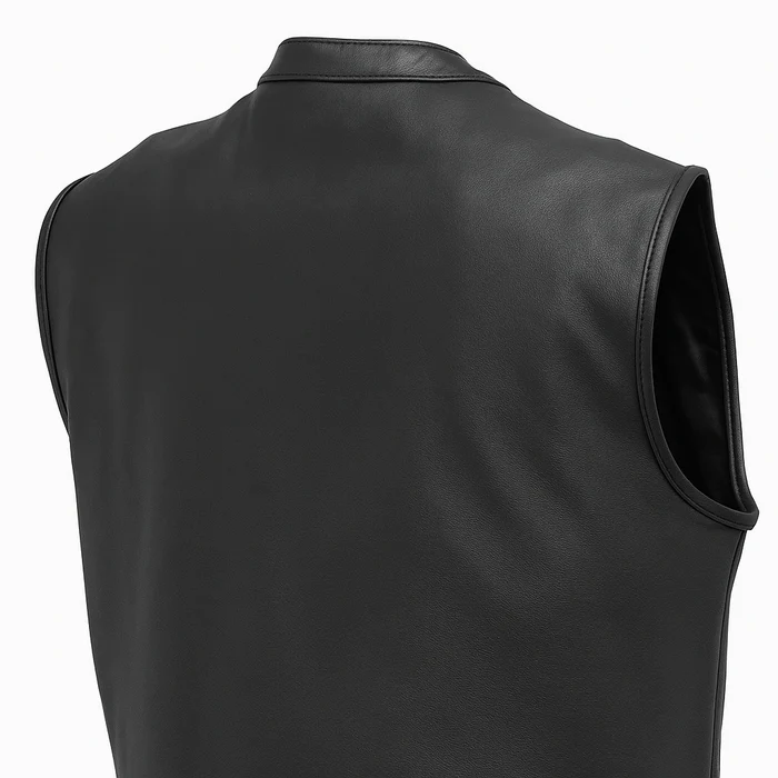 Darkhaven Men's Moto Club Leather Vest - Image 5