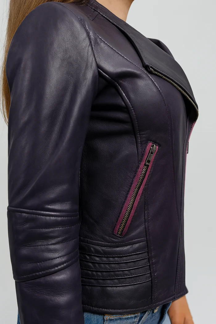 Blaire Burn Women's Fashion Leather Jacket - Image 7