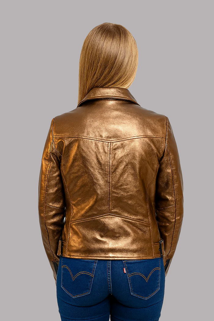 Hazelwyn Luxe Women's Lambskin Leather Jacket - Image 8
