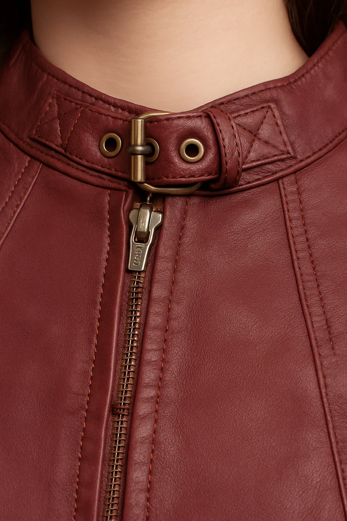 Roxi Flame women's Fashion Leather Jacket - Image 6