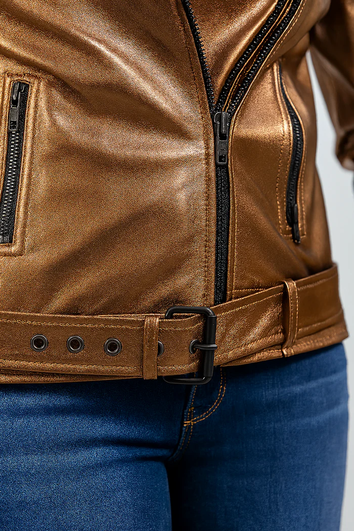 Hazelwyn Luxe Women's Lambskin Leather Jacket - Image 10