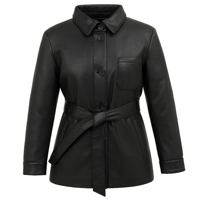 Janessa Luxe Women's Fashion Leather Jacket - Image 8