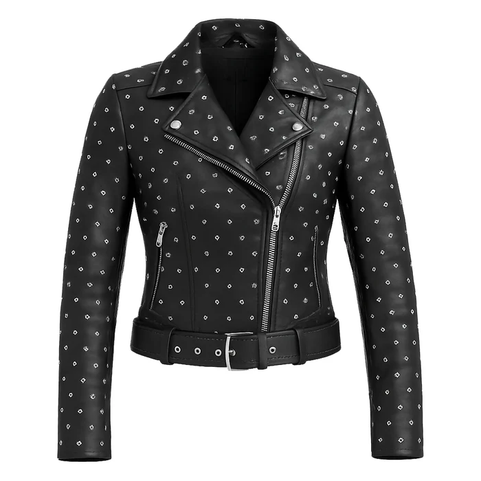 Claudia Women's Fashion Leather Jacket - Image 8