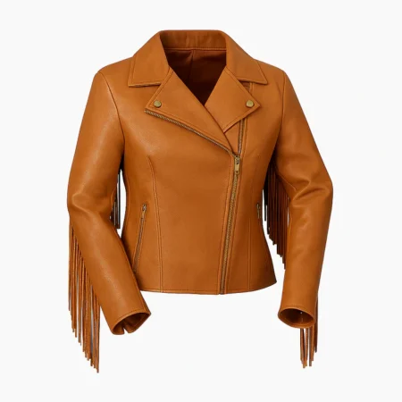 Liora Drift Women's Fashion Fringe Leather Jacket