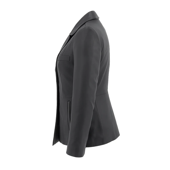 Noor Haven women's Lambskin Leather blazer - Image 5