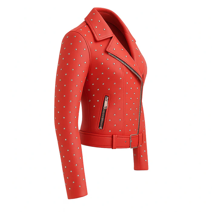 Claudia Women's Fashion Leather Jacket - Image 2