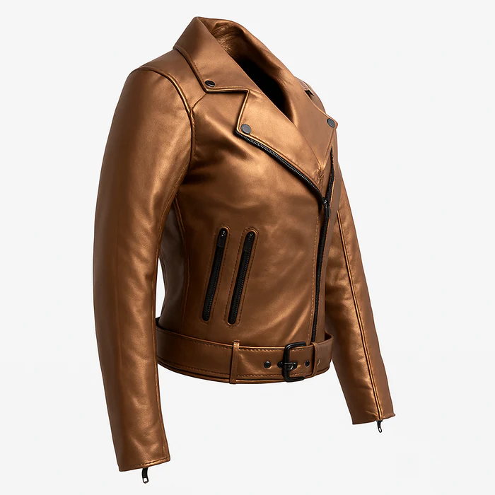 Hazelwyn Luxe Women's Lambskin Leather Jacket - Image 3
