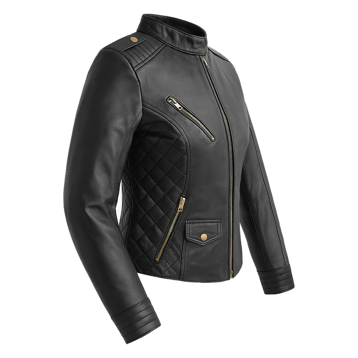 Mirielle Skin Womens Fashion Leather Jacket - Image 3