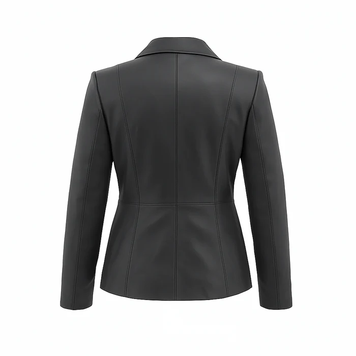 Noor Haven women's Lambskin Leather blazer - Image 6