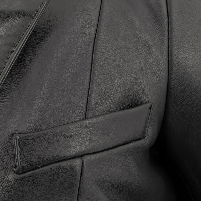 Noor Haven women's Lambskin Leather blazer - Image 8