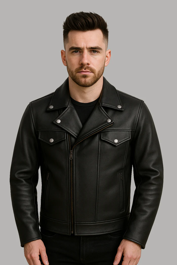 Rider's Creed Men's Motorcycle Leather Jacket - Image 8