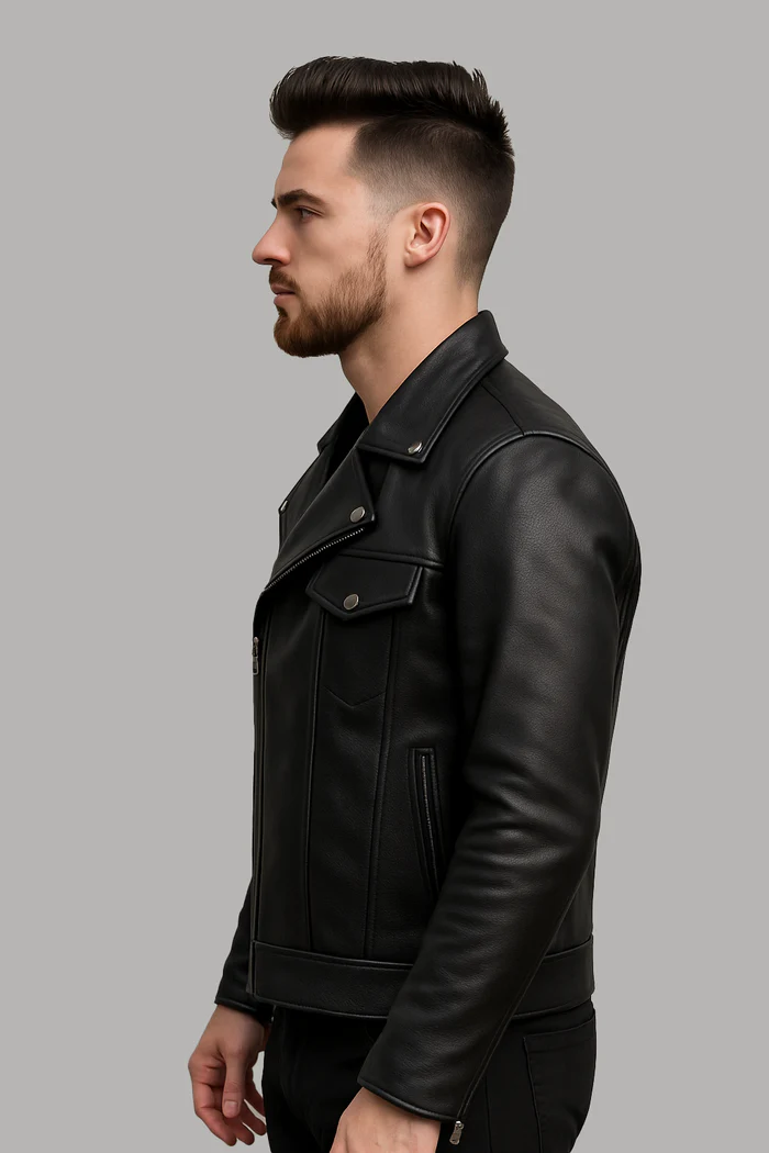 Rider's Creed Men's Motorcycle Leather Jacket - Image 9