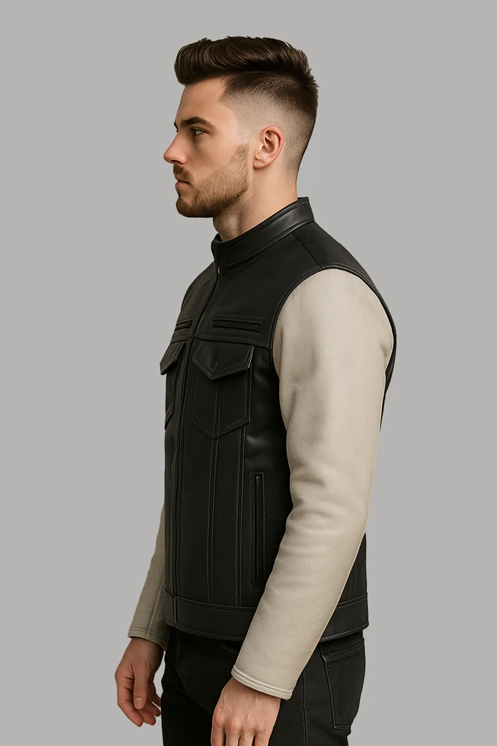 Inferno Edge Men's Moto Leather Jacket - Image 16