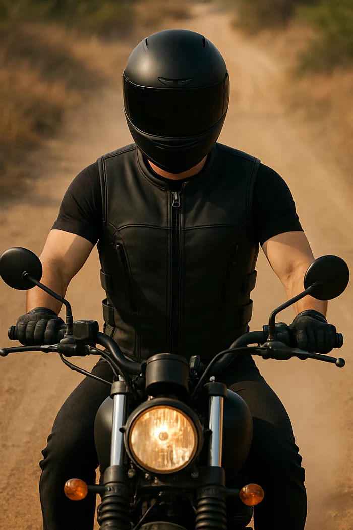 Warden's Creed - Men's Motorcycle Swat Style Leather Vest - Image 7