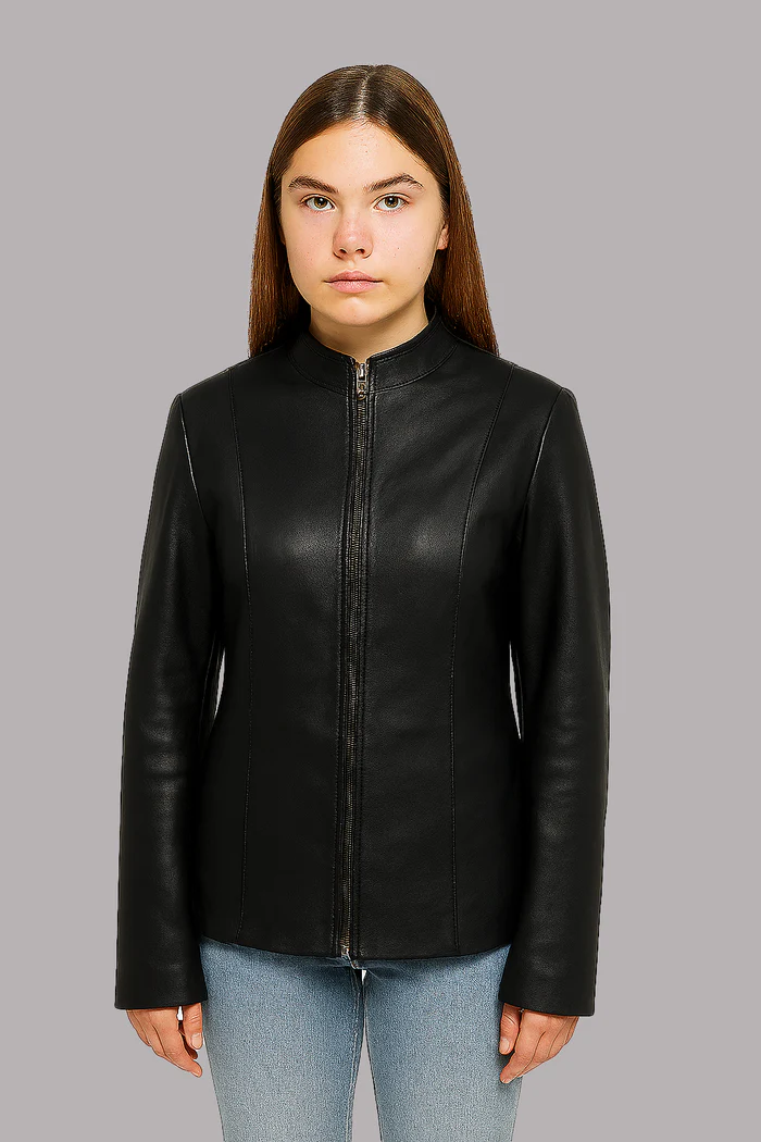 Flint Women's Fashion Leather Jacket - Image 3