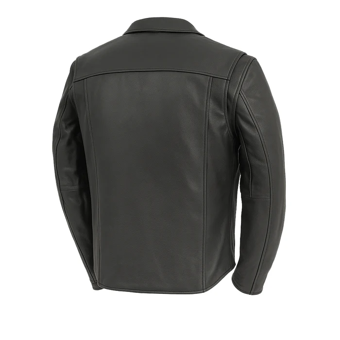 Nightshade Edge Men's Motorcycle Leather Jacket - Image 2