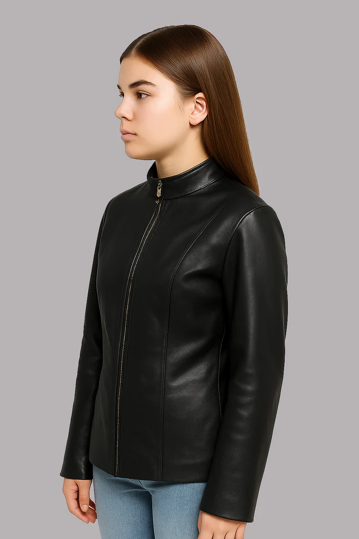 Flint Women's Fashion Leather Jacket - Image 2