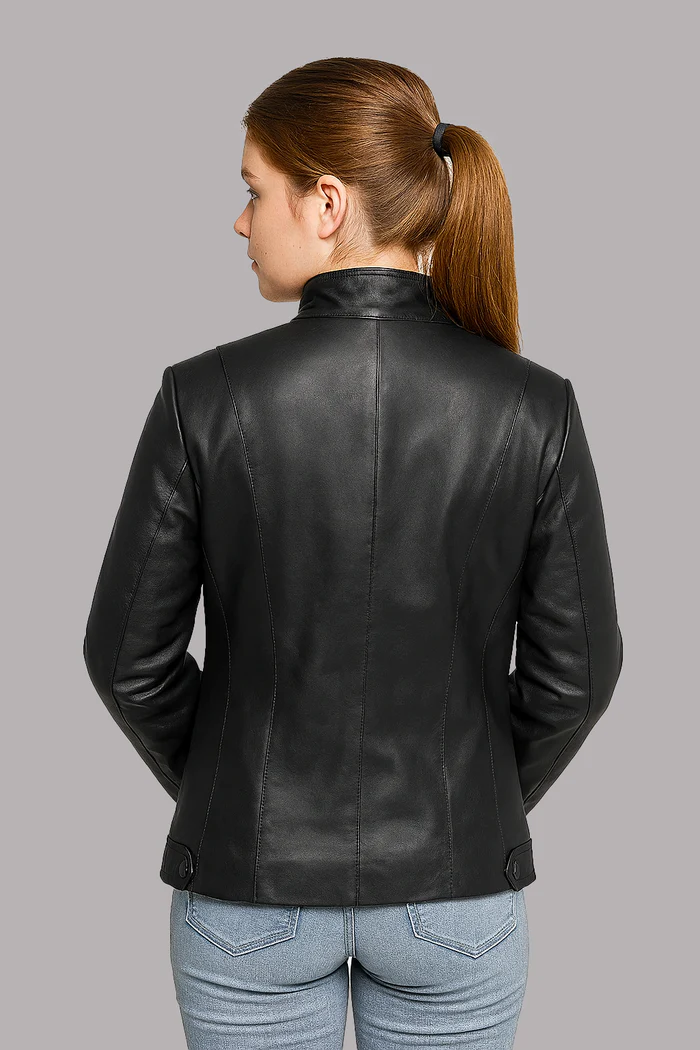 Flint Women's Fashion Leather Jacket - Image 4