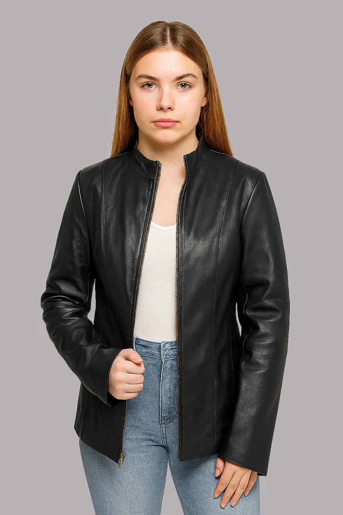 Flint Women's Fashion Leather Jacket - Image 5