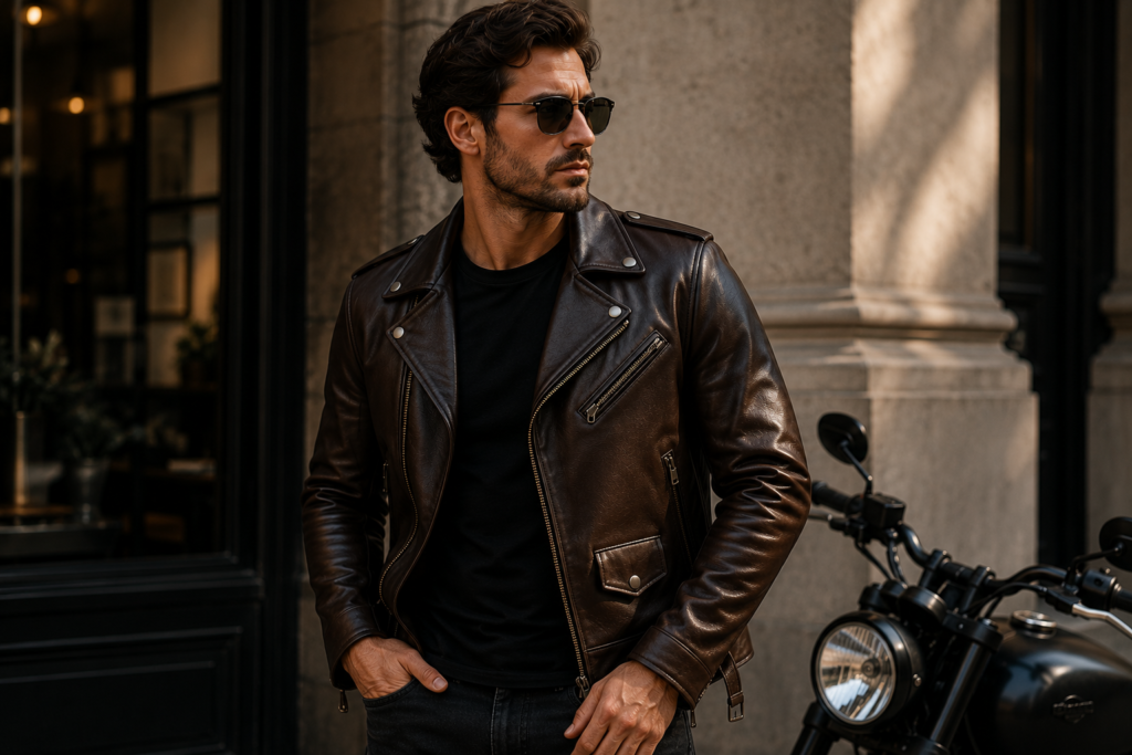 Premium genuine leather jacket by Leatheera