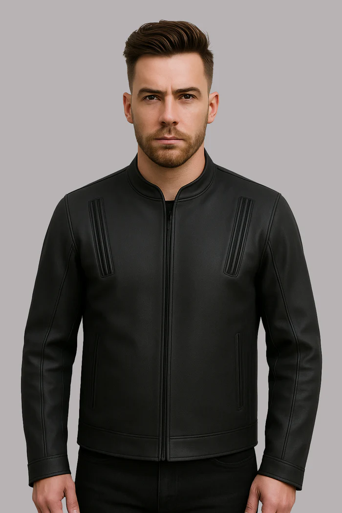 Nightshade Edge Men's Motorcycle Leather Jacket - Image 6