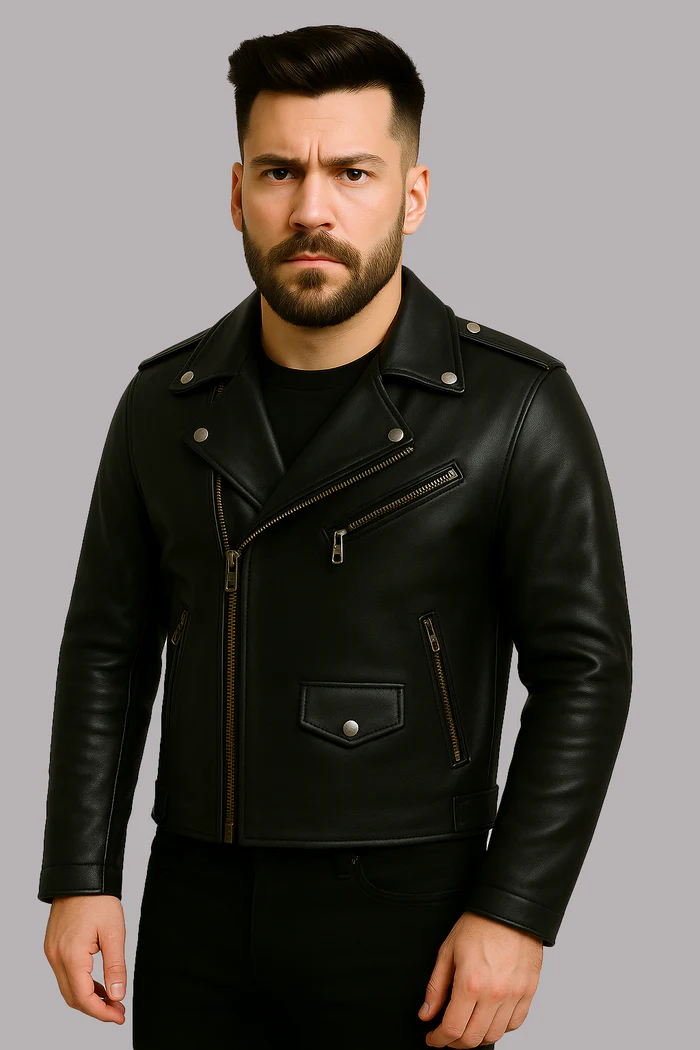 Roadburn Men's Motorcycle Leather Jacket - Image 5